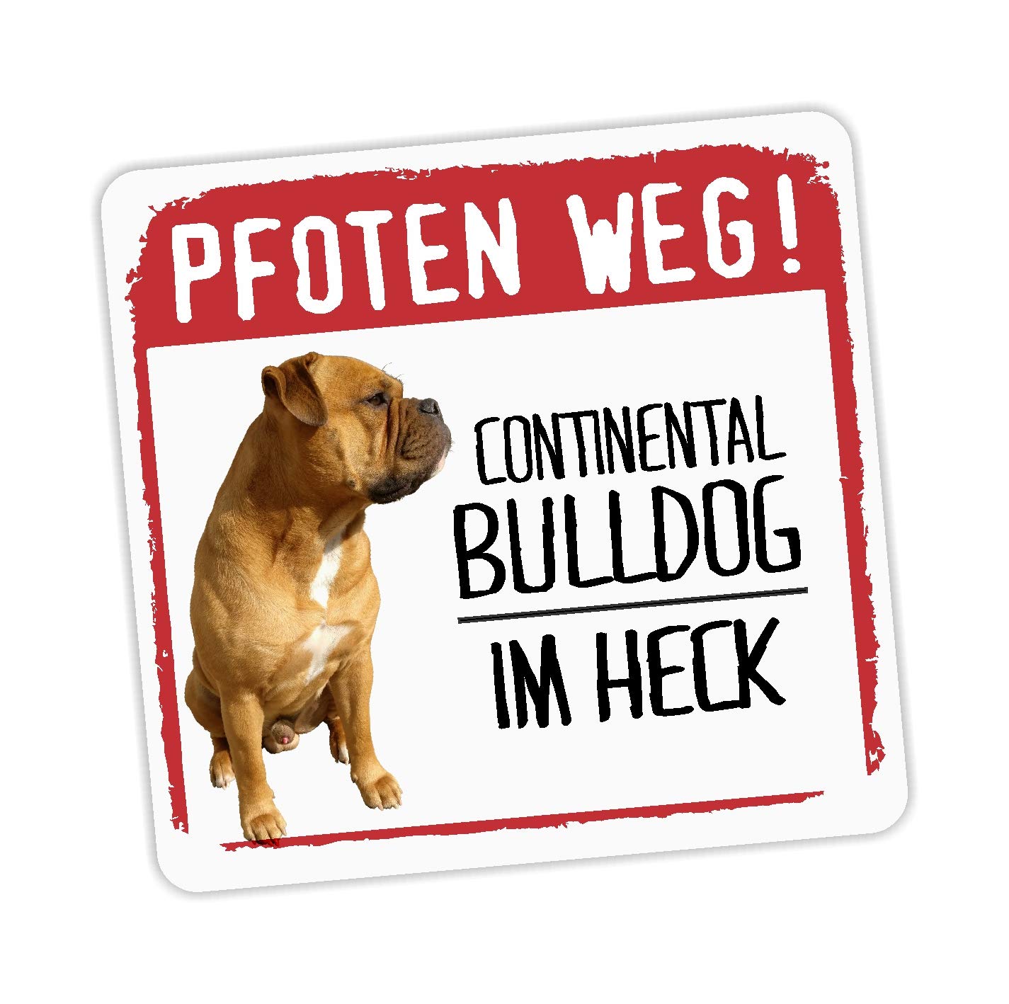 siviwonder Continental Bulldog Conti Aufkleber Pfoten Weg Hundeaufkleber Folie Hund von siviwonder