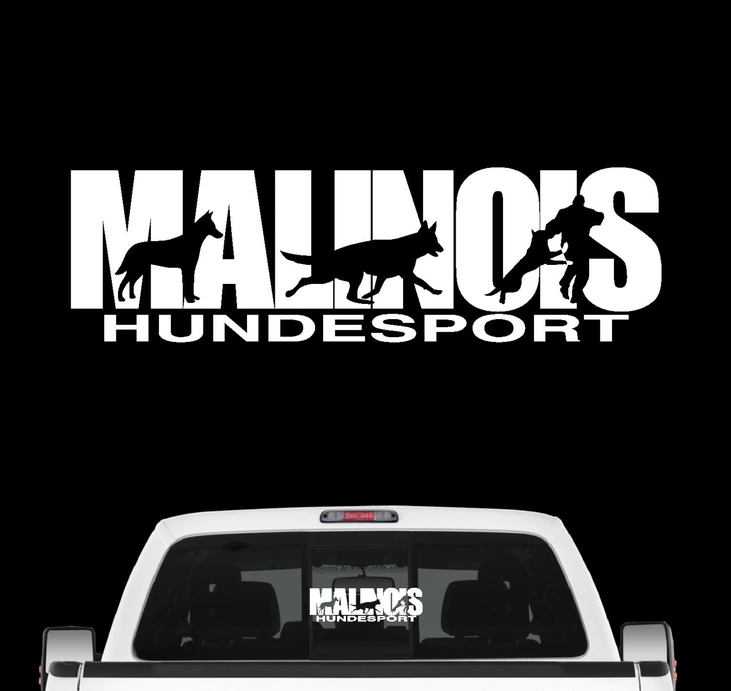 siviwonder Malinois Hundesport Auto Aufkleber Hund Folie Belgian Mali Schäferhund Farbe Weiß, Größe 100cm siviwonder Malinois Hundesport Auto Aufkleber Hund Folie Belgian Mali Schäferhund Farbe Weiß, Größe 100cm von siviwonder