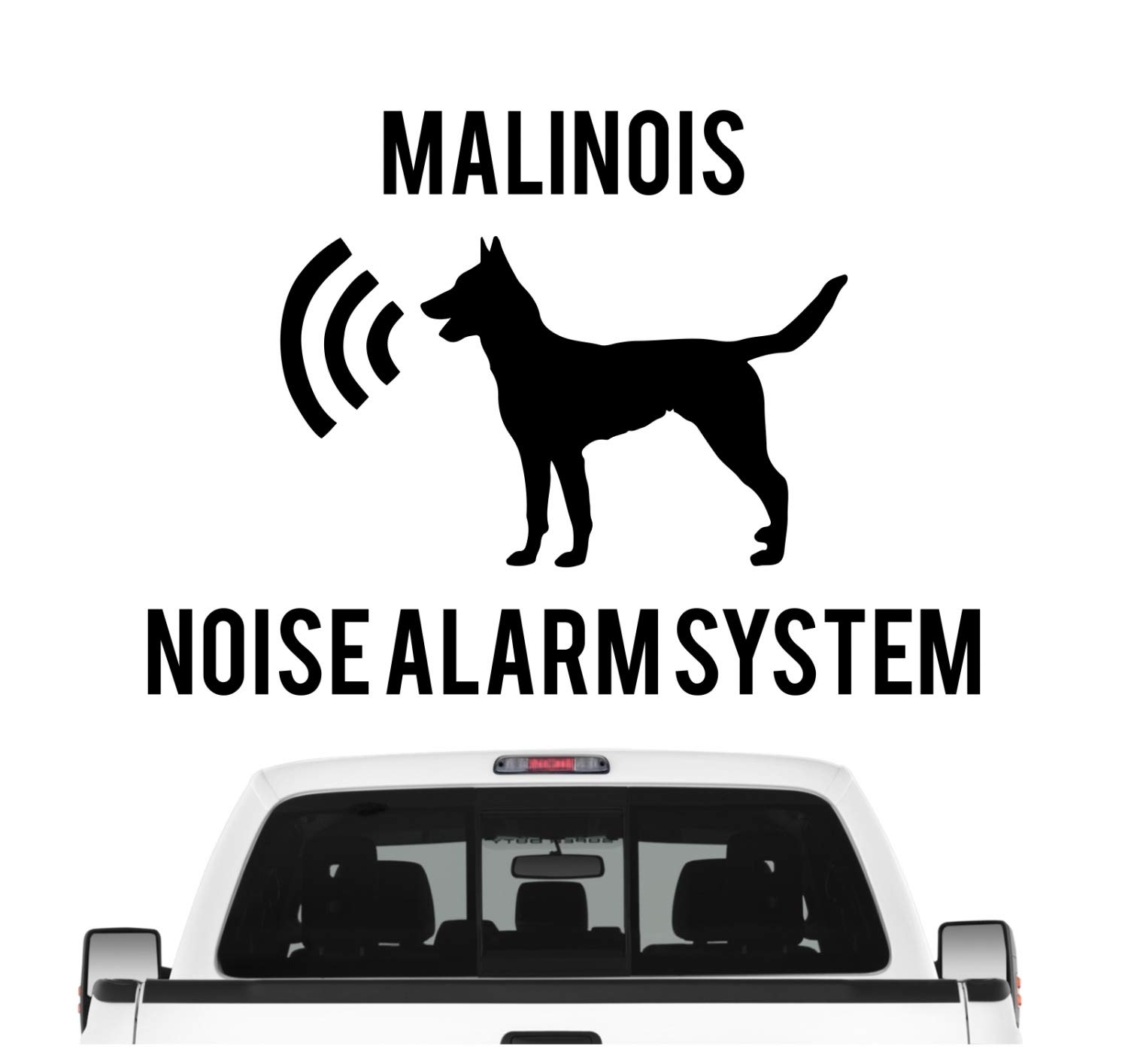 siviwonder Malinois Noise Alarmsystem Auto Aufkleber Hund Folie Belgian Mali Berger Farbe Schwarz, Größe 10cm von siviwonder
