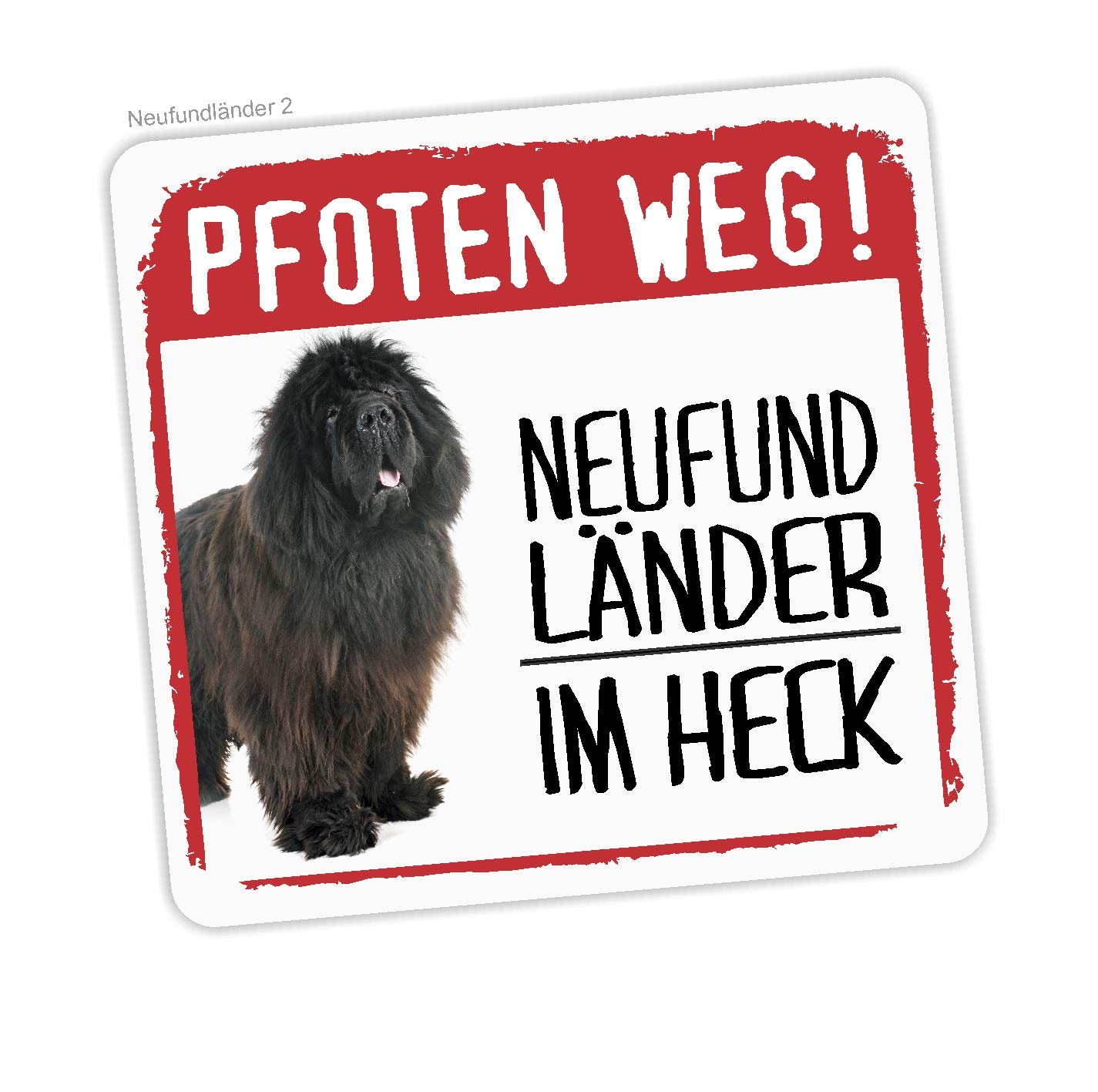 siviwonder Neufundländer No.2 Neufi Aufkleber Pfoten Weg Hundeaufkleber Folie Hund-Copy von siviwonder