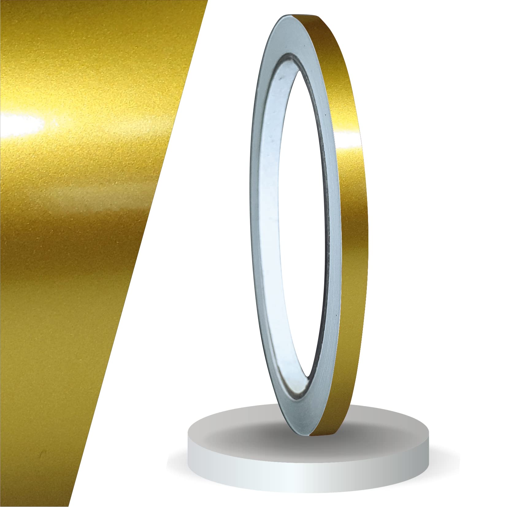 siviwonder Zierstreifen Gold metallic Glanz in in 5 mm Breite und 10 m Länge für Auto Boot Jetski Modellbau Klebeband Dekorstreifen von siviwonder
