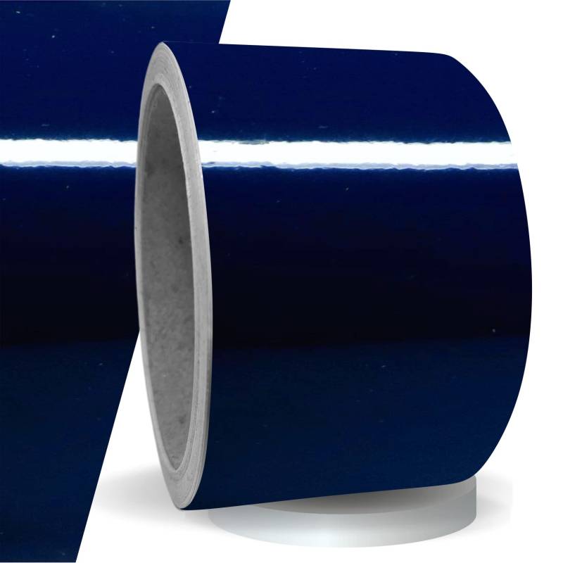 siviwonder Zierstreifen Marineblau Glanz in 60 mm Breite und 10 m Länge Folie Aufkleber für Auto Boot Jetski Modellbau Klebeband Dekorstreifen Marine blau stahlblau von siviwonder