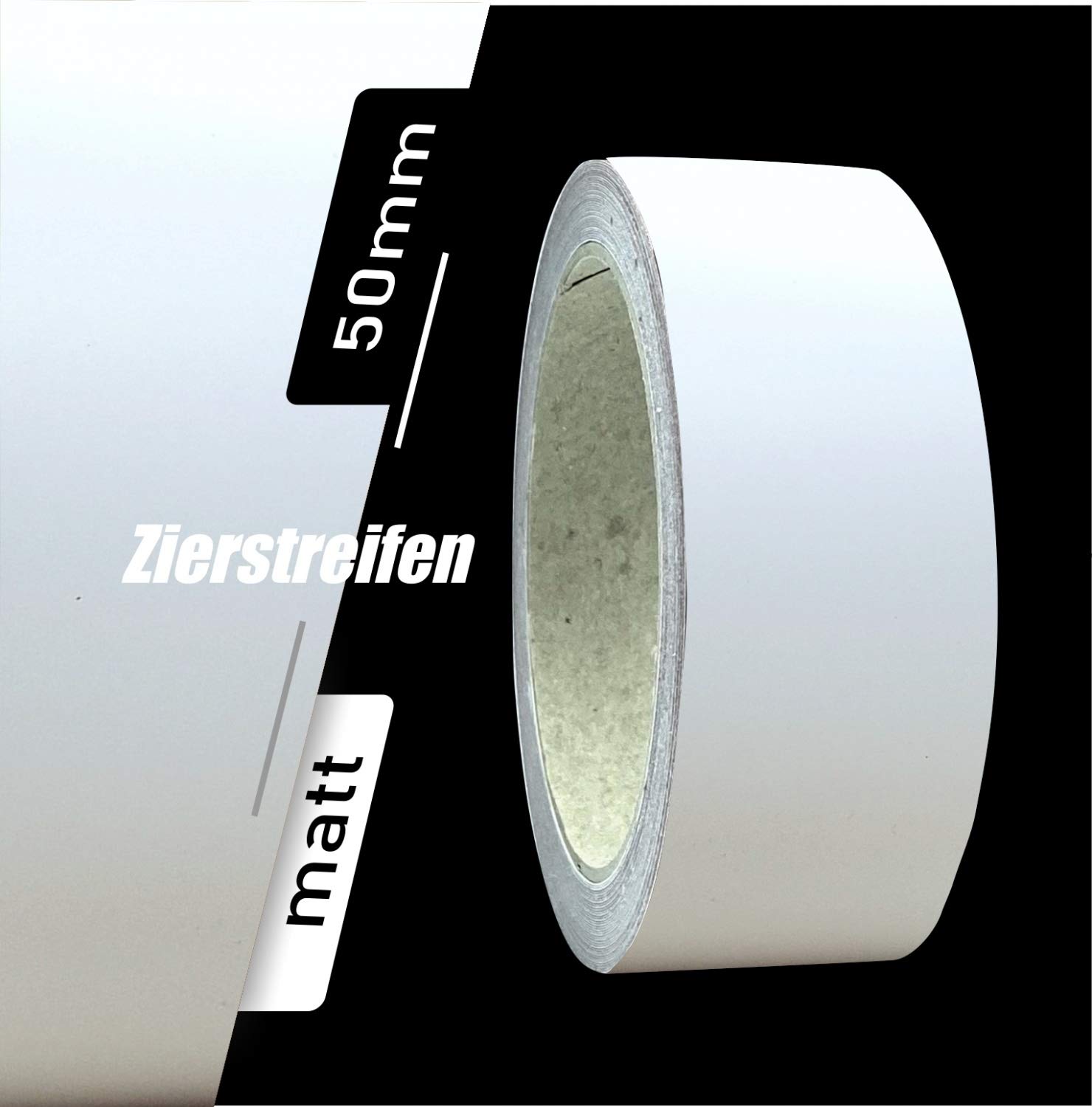 siviwonder Zierstreifen Matt weiß 50mm Aufkleber Länge 10m Auto Boot Klebeband Sticker White siviwonder Zierstreifen Matt weiß 50mm Aufkleber Länge 10m Auto Boot Klebeband Sticker White von siviwonder