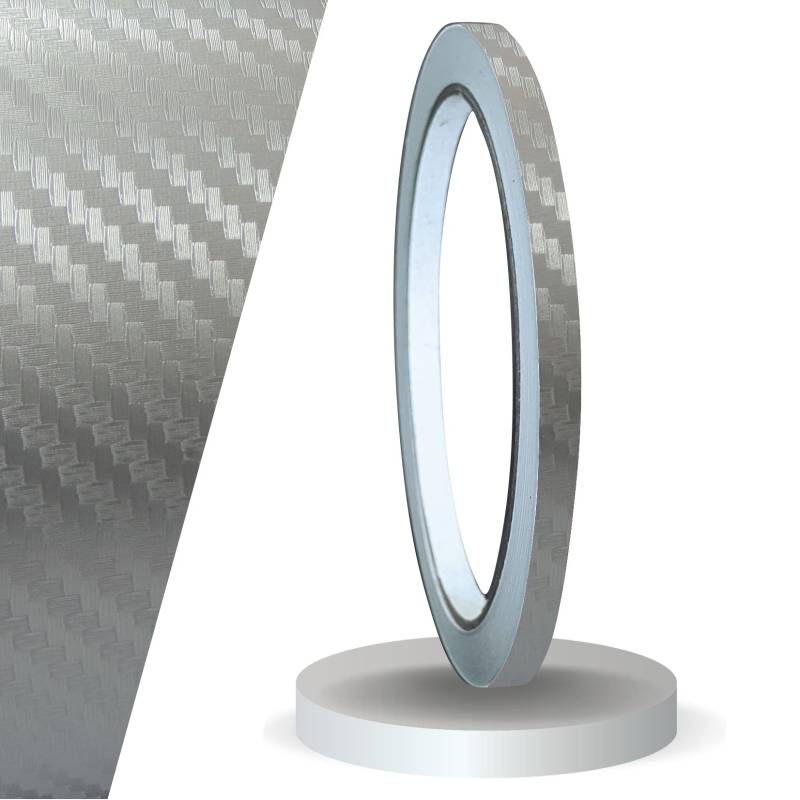 siviwonder Zierstreifen Silber Carbon in 5 mm Breite und 10 m Länge für Auto Boot Jetski Modellbau Klebeband Dekorstreifen Seitenstreifen Klebestreifen DIY Basteln selbstklebend von siviwonder