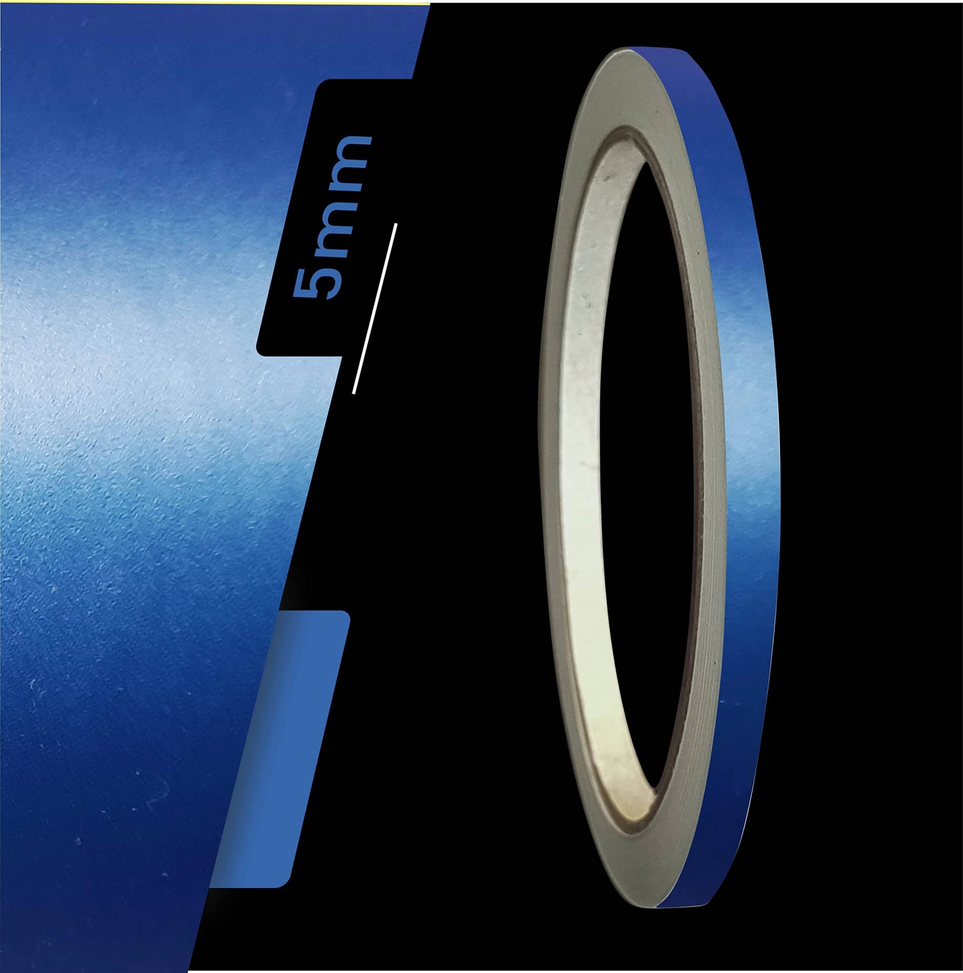 siviwonder Zierstreifen blau metallic matt in 5 mm Breite und 10 m Länge für Auto Boot Jetski Modellbau Klebeband Aufkleber Folie Dekorstreifen von siviwonder