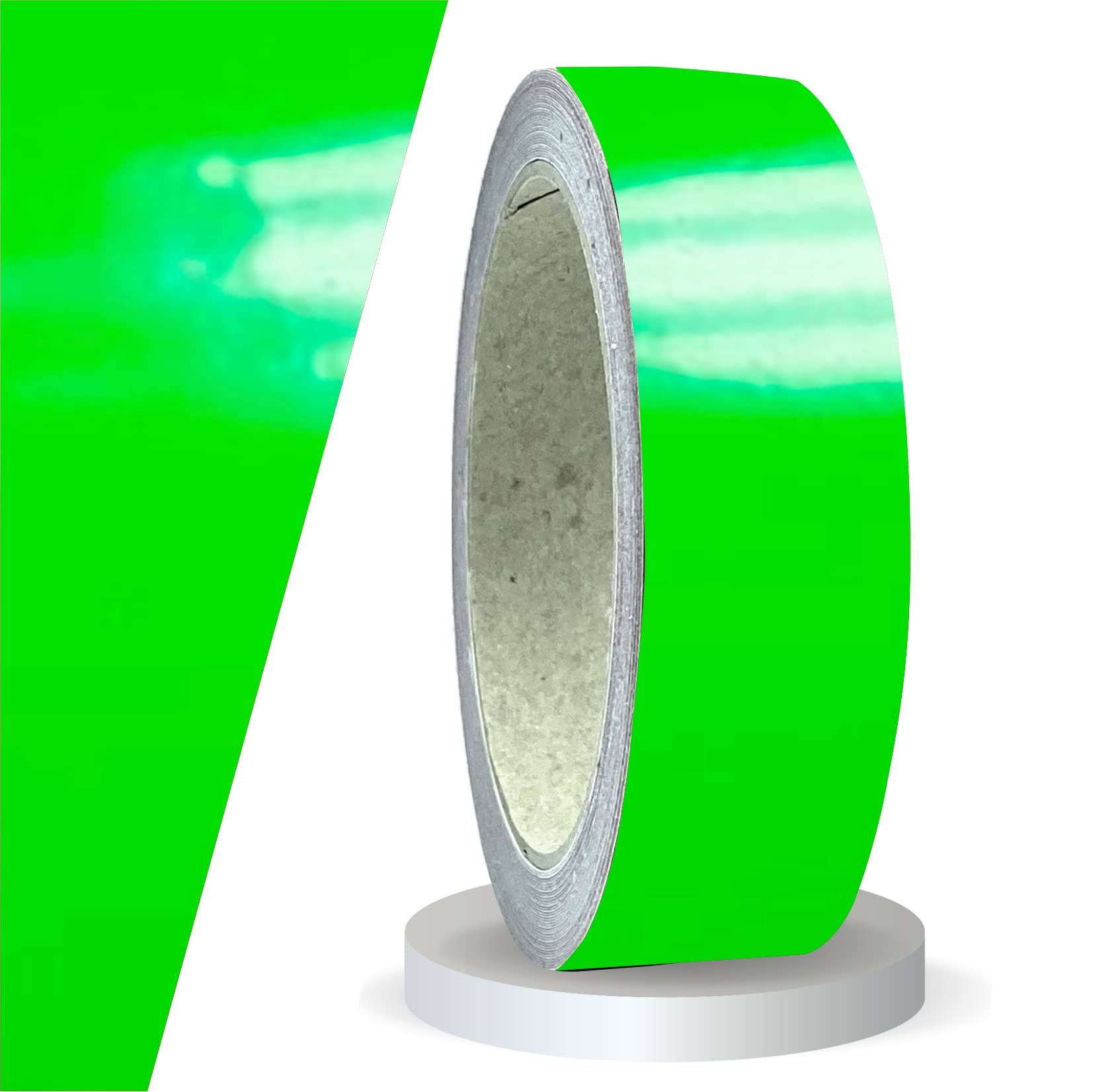 siviwonder Zierstreifen neon grün in 30 mm Breite und 10 m Länge für Auto Boot Jetski Modellbau Klebeband Aufkleber Dekorstreifen neongrün Fluor von siviwonder