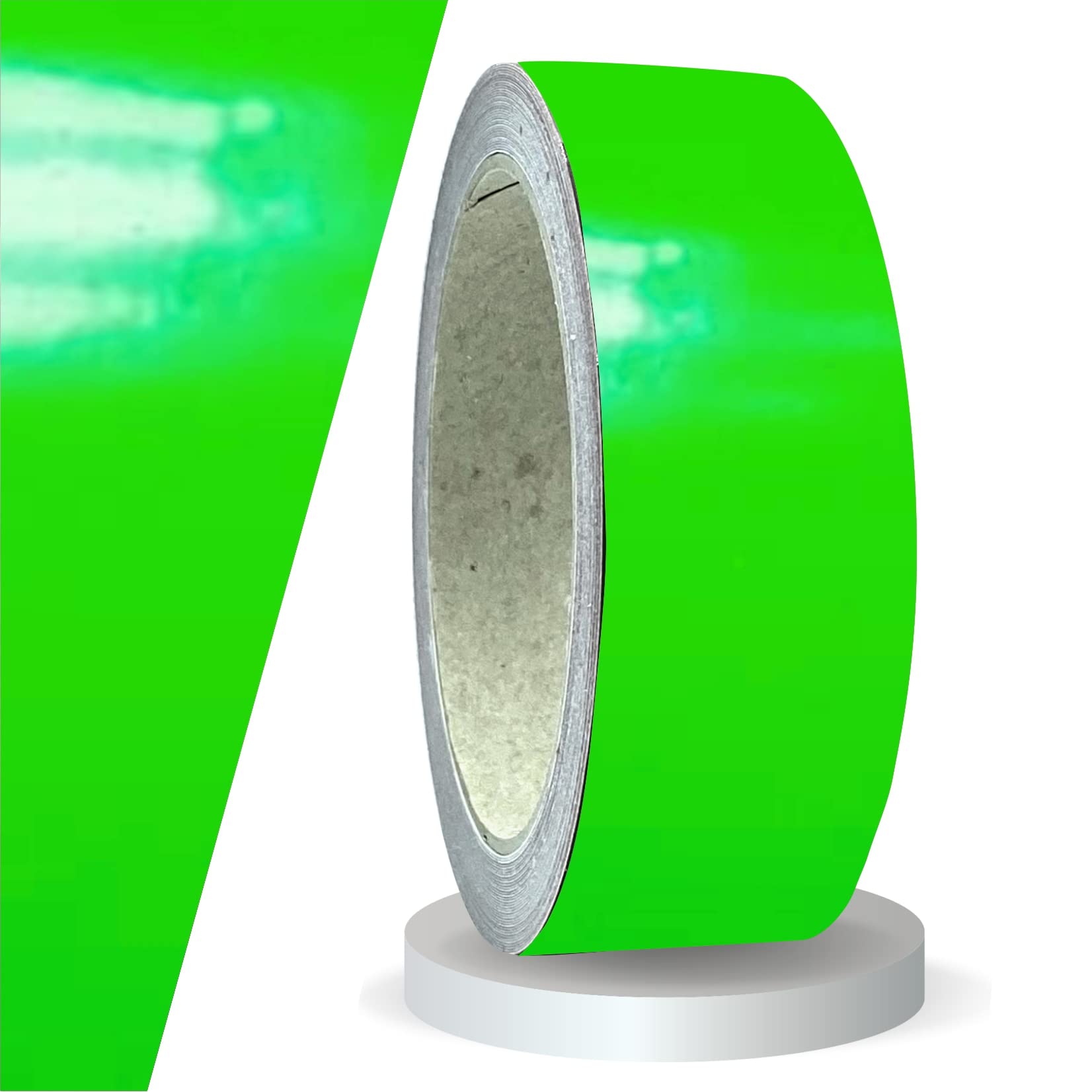siviwonder Zierstreifen neon grün in 40 mm Breite und 10 m Länge für Auto Boot Jetski Modellbau Klebeband Aufkleber Dekorstreifen neongrün Fluor von siviwonder