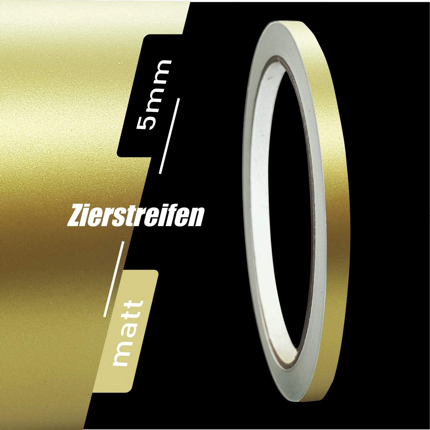 siviwonder Zierstreifen Matt Gold metallic 5mm Aufkleber Länge 10m Auto Boot Klebeband Sticker siviwonder Zierstreifen Matt Gold metallic 5mm Aufkleber Länge 10m Auto Boot Klebeband Sticker von siviwonder