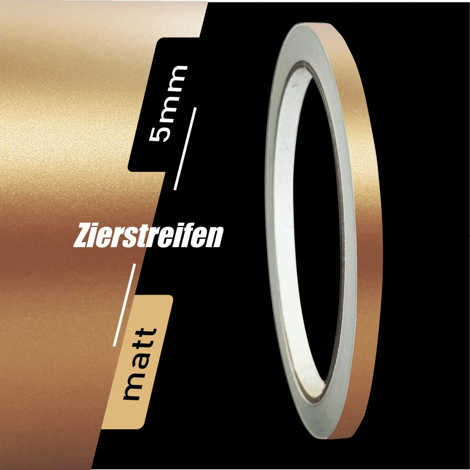 siviwonder Zierstreifen Matt Kupfer metallic 5mm Aufkleber Länge 10m Auto Boot Klebeband Sticker siviwonder Zierstreifen Matt Kupfer metallic 5mm Aufkleber Länge 10m Auto Boot Klebeband Sticker von siviwonder