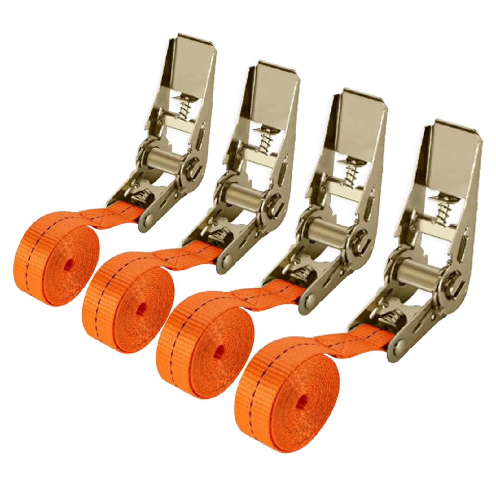 Spanngurte mit Ratsche 2M,4 Stück Spanngurte kurz, Verstellbare Zurrgurte mit Klemmschloss, Sehr robuste Riemen, für Anhänger, Van, LKW, Auto, Motorrad, Gepäck(Gelb,Size:2m) von Sivono