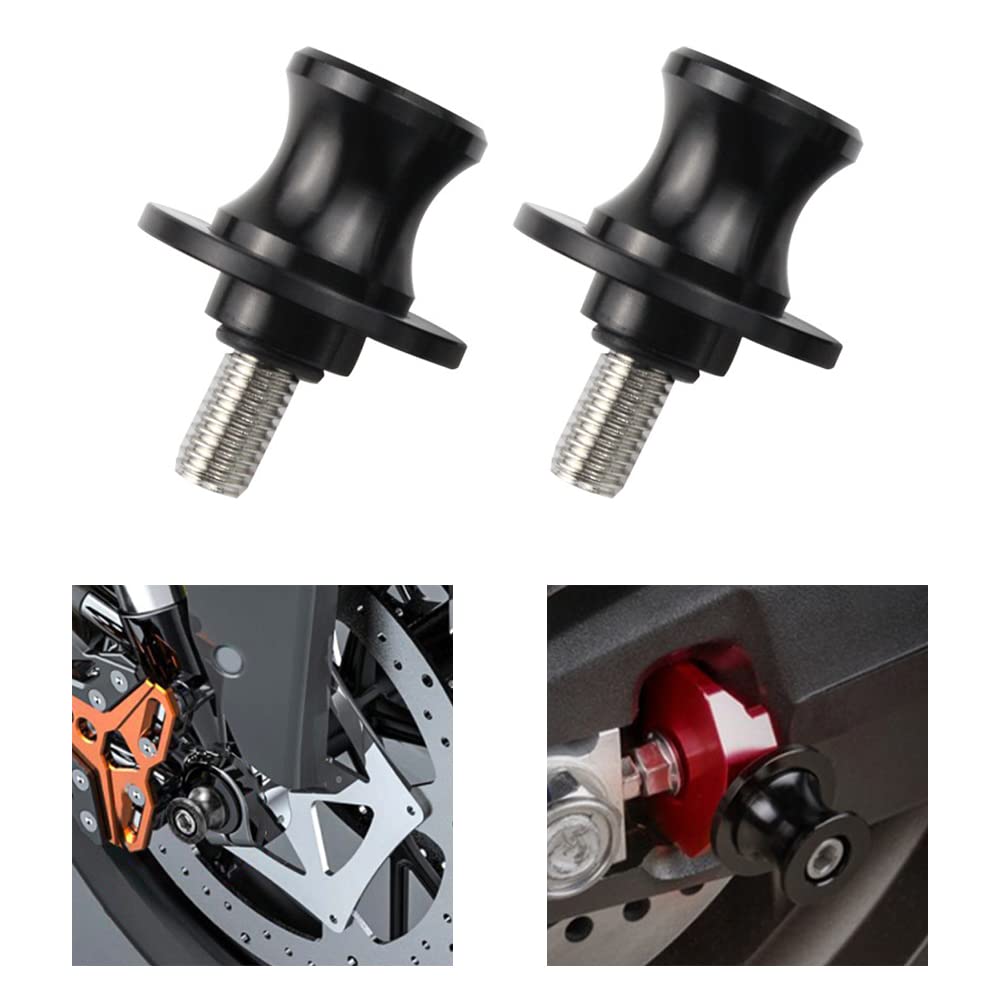 Sixfolo 2 Stück Ständeraufnahme Montageständer 8mm Schwingenschutz Montageständer CNC Montageständer Racingadapter Bobbins aus Aluminiumlegierung Spulen Schwinge Ständer Schraube für Motorräder von Sixfolo