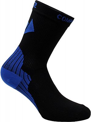 Sixs Active Socks, Kompressionsstrümpfe Unisex - Schwarz/Blau - 36/39 EU von Sixs