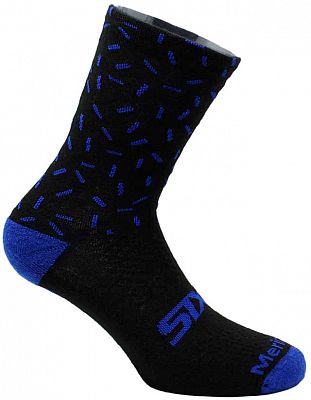 Sixs Merino, Socken - Schwarz/Blau - 44-47 von Sixs