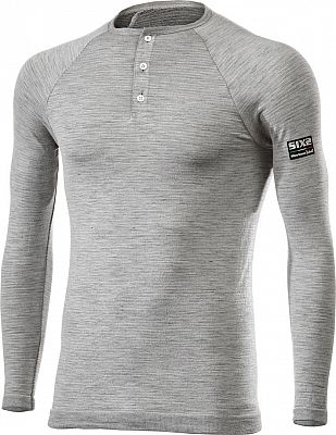 Sixs Serafino Merino, Funktionsshirt langärmelig Unisex - Hellgrau - XXL/3XL von Sixs