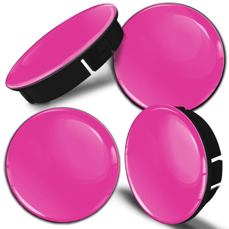 Biomar Labs® 4 x 60mm / 55mm Universal Silikon Nabenkappen Kappen Pink Zyklamen Felgendeckel Radkappen Radnabendeckel Nabendeckel Auto Tuning C 9 von Biomar Labs