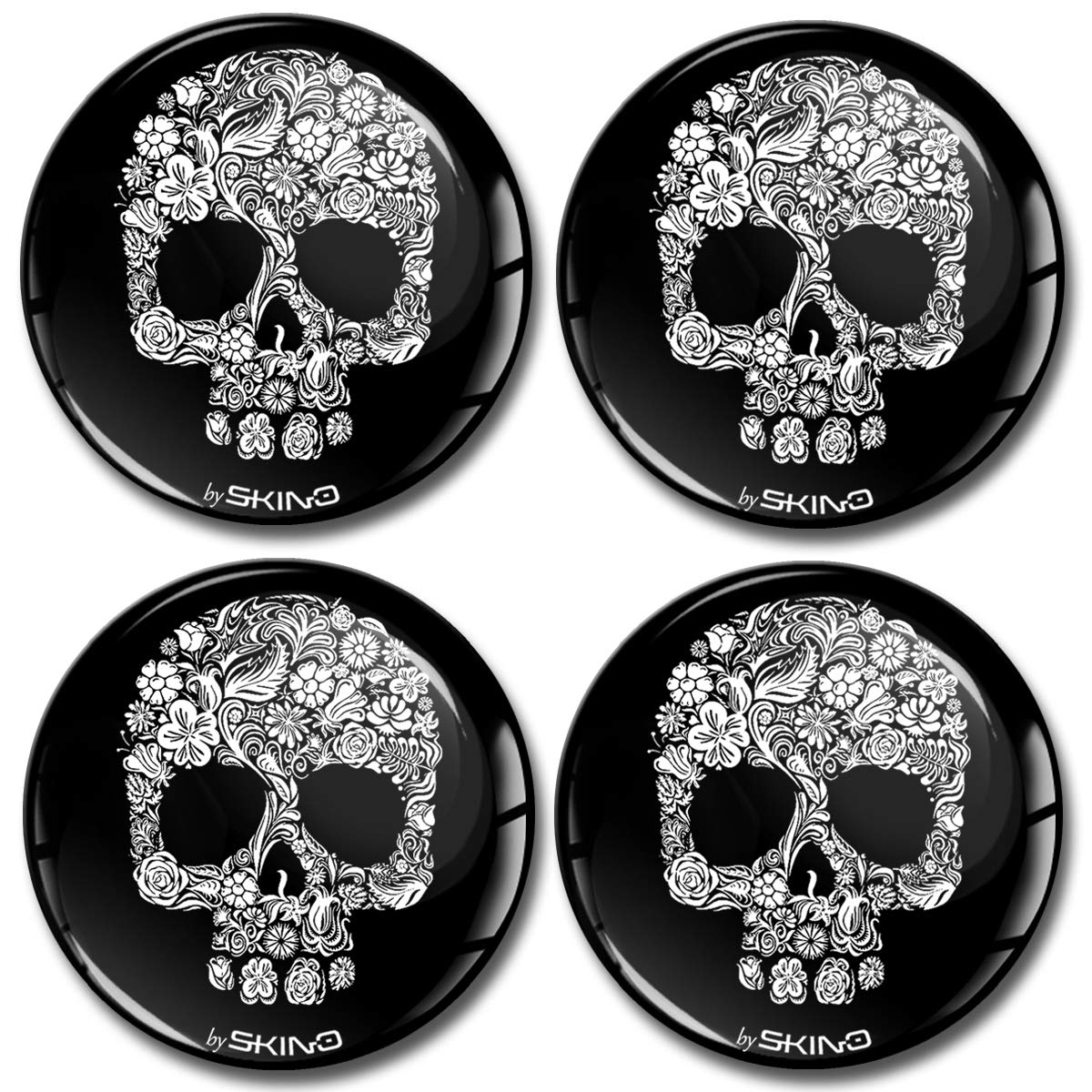 SkinoEu Aufkleber Autoaufkleber für Radkappen Nabenkappen Nabendeckel Radnabendeckel Rad-Aufkleber 60mm Totenkopf Schädel A 8060 SkinoEu Aufkleber Autoaufkleber für Radkappen Nabenkappen Nabendeckel Radnabendeckel Rad-Aufkleber 60mm Totenkopf Schädel A 8060 von SkinoEu