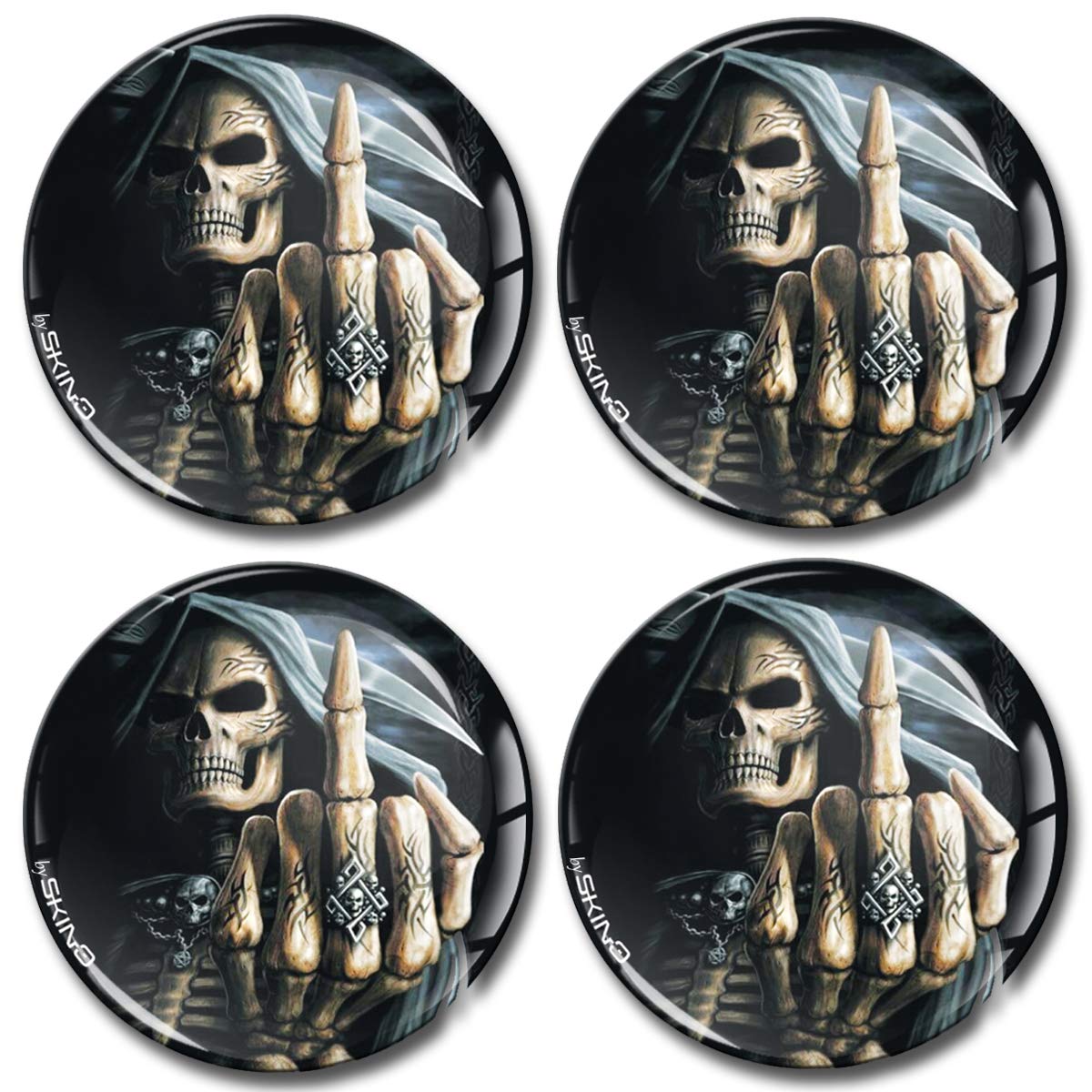 SkinoEu Aufkleber Autoaufkleber für Radkappen Nabenkappen Nabendeckel Radnabendeckel Rad-Aufkleber 70mm Totenkopf Schädel A 2570 SkinoEu Aufkleber Autoaufkleber für Radkappen Nabenkappen Nabendeckel Radnabendeckel Rad-Aufkleber 70mm Totenkopf Schädel A 2570 von SkinoEu