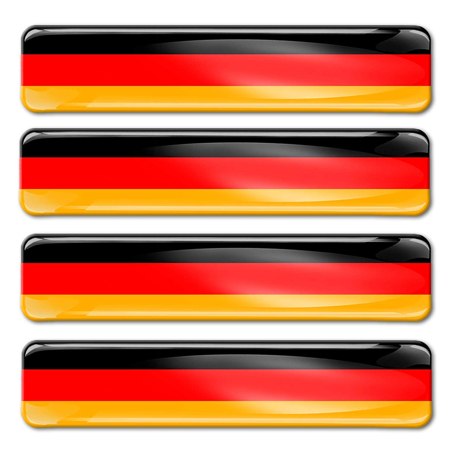 SkinoEu® 4 x Aufkleber 3D Gel Silikon Stickers Germany Deutschland Flagge Fahne Auto Moto Motorrad Fahrrad F 9 von Skino