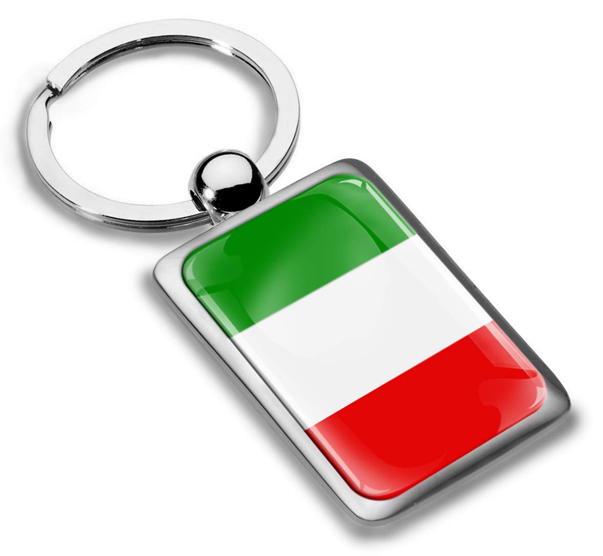 Skino Schlüsselanhänger Italien Italy Flagge Fahne Metall Keyring Auto Schlüssel Geschenk Metall-Schlüsselanhänger KK 221 von Skino