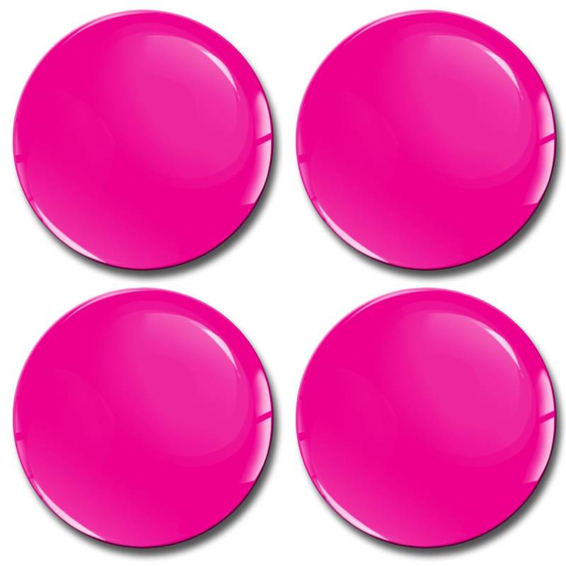 SkinoEu Aufkleber Autoaufkleber für Radkappen Nabenkappen Nabendeckel Radnabendeckel Rad-Aufkleber 55mm Neon Pink Rosa A 955 von SkinoEu