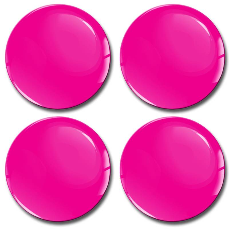 SkinoEu Aufkleber Autoaufkleber für Radkappen Nabenkappen Nabendeckel Radnabendeckel Rad-Aufkleber 60mm Neon Pink Rosa A 960 von SkinoEu