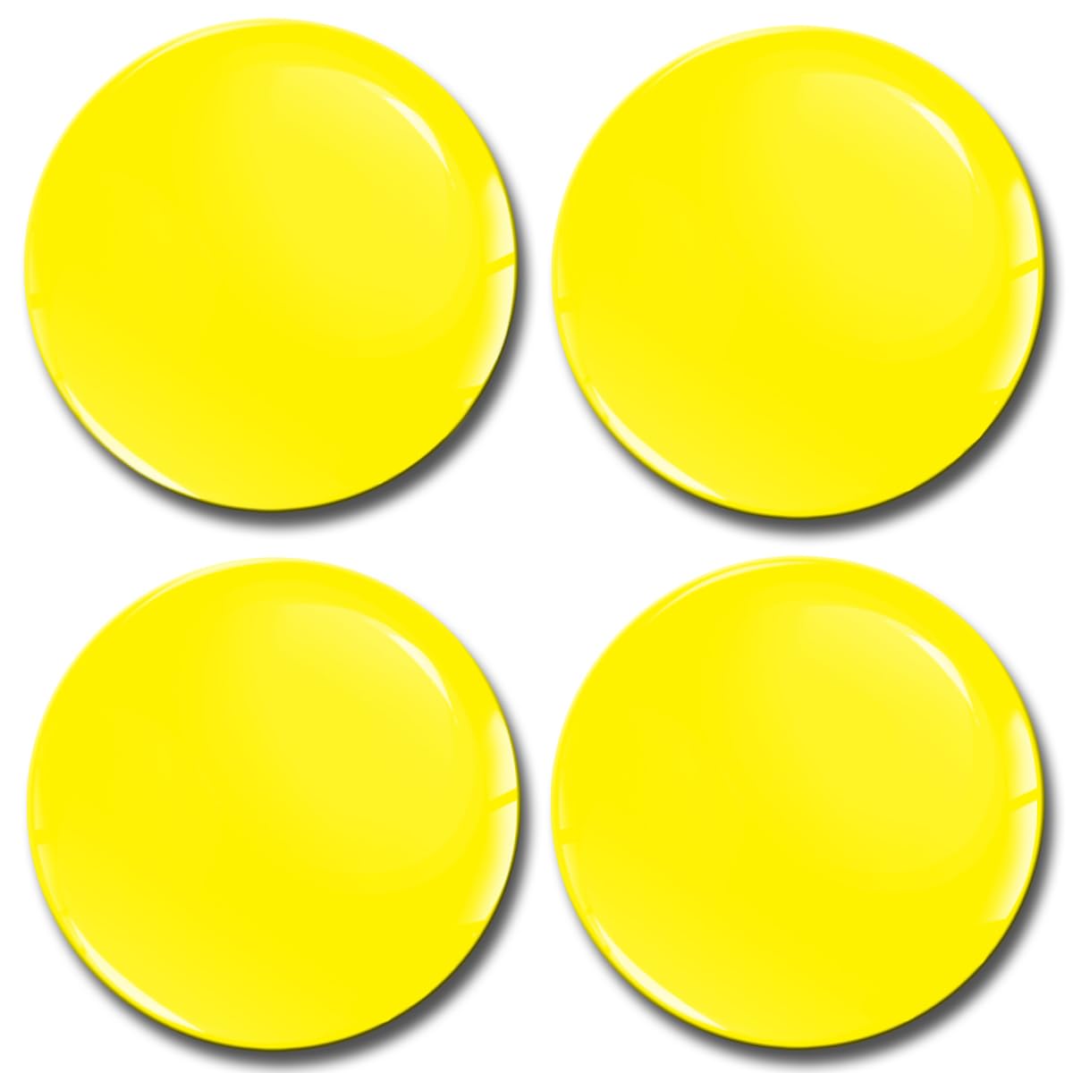 SkinoEu Aufkleber Autoaufkleber für Radkappen Nabenkappen Nabendeckel Radnabendeckel Rad-Aufkleber 65mm Farbe Gelb A 1165 von SkinoEu