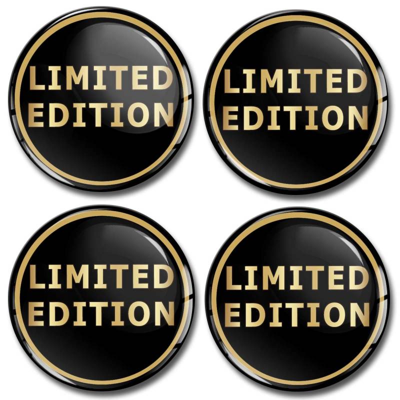 SkinoEu Aufkleber Autoaufkleber für Radkappen Nabenkappen Nabendeckel Radnabendeckel Rad-Aufkleber 65mm Limited Edition Gold A 6465Z von SkinoEu
