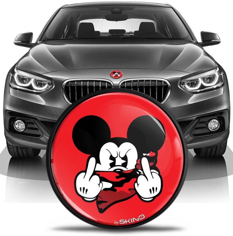 SkinoEu Kompatibel mit BMW Emblem 51147057794 für Motorhaube Kofferraum Plakette Abzeichen Heckklappe 82mm E81 E87 F07 GT F10 F11 F18 E63 E64 F06 GC F12 F13 Z4 E85 / E86 Rot EN 1 von SkinoEu