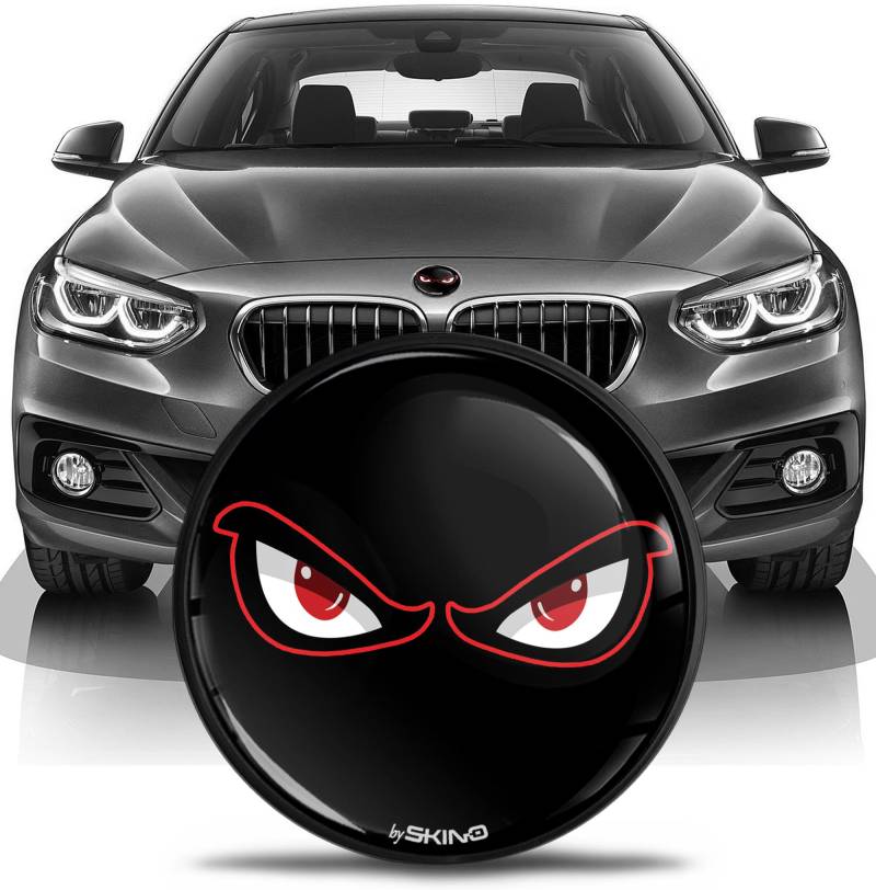 SkinoEu Kompatibel mit BMW Emblem 51147057794 für Motorhaube Kofferraum Plakette Abzeichen Heckklappe 82mm E81 E87 F07 GT F10 F11 F18 E63 E64 F06 GC F12 F13 Z4 E85 / E86 No Fear Schwarz EN 11 von SkinoEu