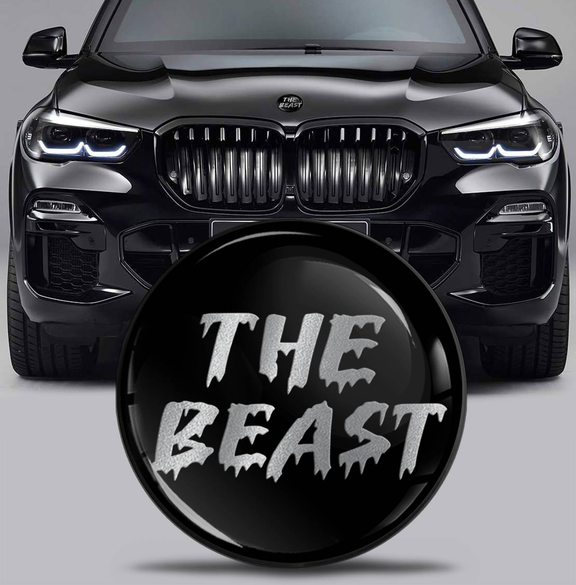 SkinoEu Tuning Emblem für Fronthaube und Kofferraum 82 mm Kompatibel mit BMW Emblem 51767288752 Schwarz Beast EX 16 SkinoEu Tuning Emblem für Fronthaube und Kofferraum 82 mm Kompatibel mit BMW Emblem 51767288752 Schwarz Beast EX 16 von SkinoEu