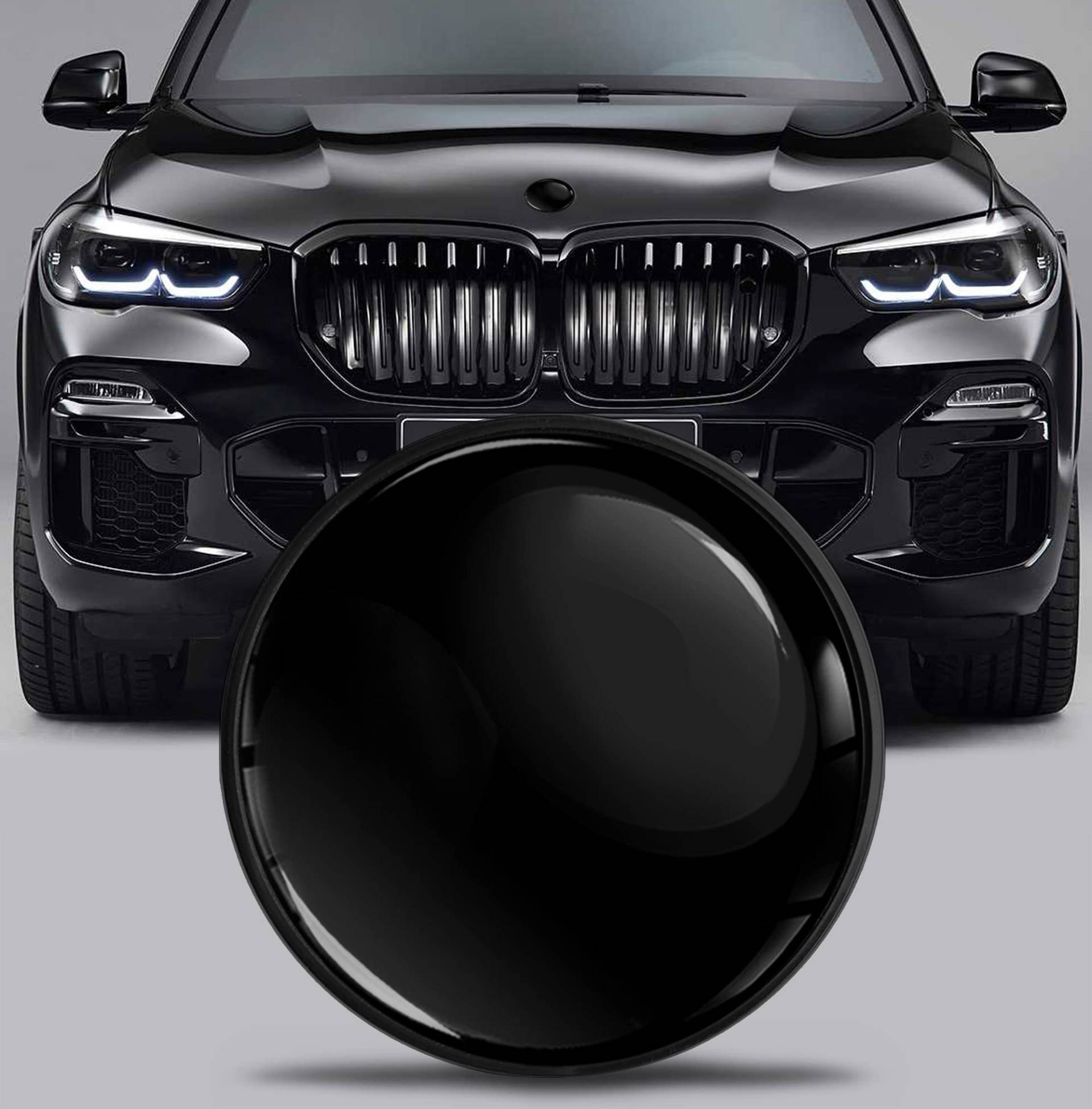 SkinoEu Kompatibel mit BMW Emblem Plakette 51767288752 82mm Durchmesser für Motorhaube/Kofferraum 1er 2er 3er 4er 5er 7er 8er X1 X2 X3 X4 X5 X6 X7 Schwarz EX 13 von SkinoEu