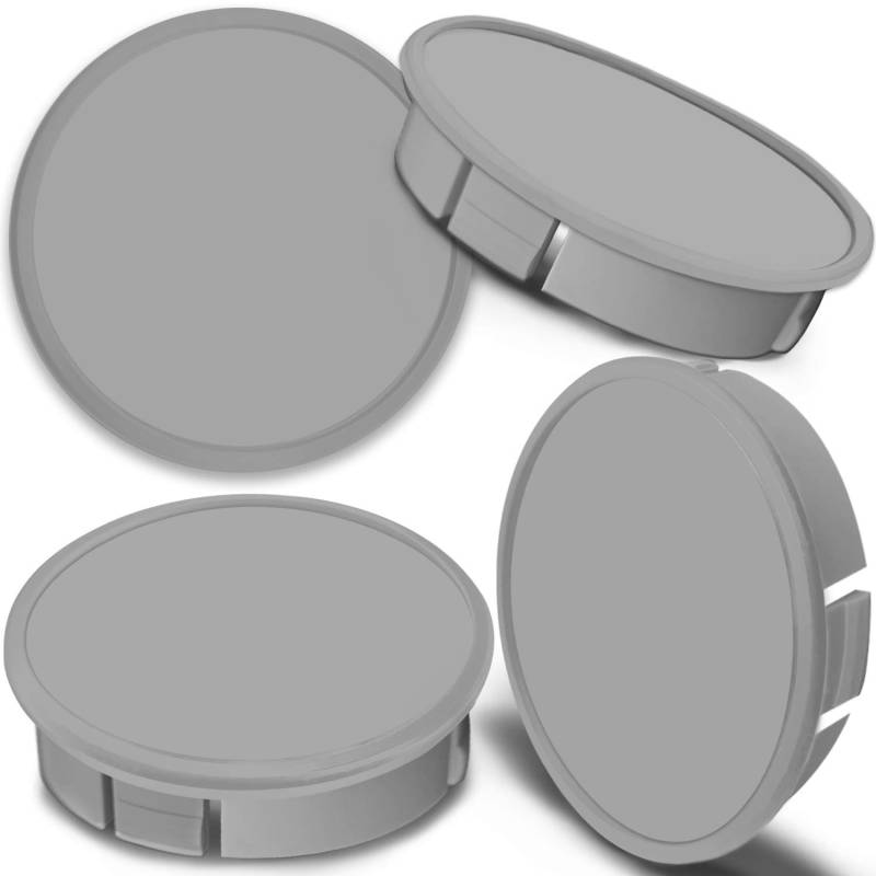 SkinoEu Satz 4 x 60mm Silber Alufelgen Nabenkappen Felgen Kappen Felgendeckel Radkappen Radnabendeckel Nabendeckel Felgenkappen Radnabendeckung CXS 0 von SkinoEu