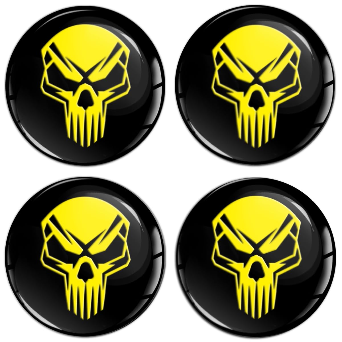 SkinoEu Set 4 x 60 mm Aufkleber für Radkappen Nabenkappen Nabendeckel Radnabendeckel Rad-Aufkleber Schwarz Gelb Schädel Totenkopf A 3460 SkinoEu Set 4 x 60 mm Aufkleber für Radkappen Nabenkappen Nabendeckel Radnabendeckel Rad-Aufkleber Schwarz Gelb Schädel Totenkopf A 3460 von SkinoEu