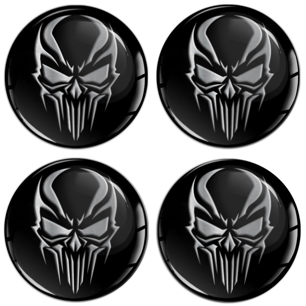 SkinoEu Set 4 x 65 mm Aufkleber für Radkappen Nabenkappen Nabendeckel Radnabendeckel Rad-Aufkleber Schwarz Silber Schädel Totenkopf A 5465 SkinoEu Set 4 x 65 mm Aufkleber für Radkappen Nabenkappen Nabendeckel Radnabendeckel Rad-Aufkleber Schwarz Silber Schädel Totenkopf A 5465 von SkinoEu