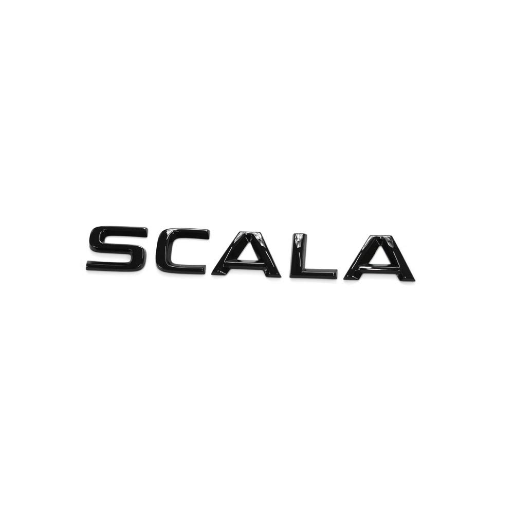 Skoda 657853687E041 Scala Schriftzug schwarz Heckklappe Emblem Buchstaben Blackline Logo Aufkleber von Skoda