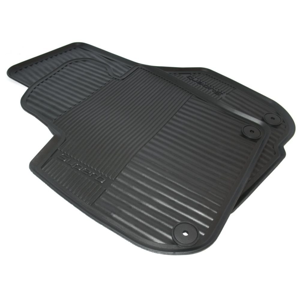Skoda 3T1061551 Gummi Fußmatten 2x vorn Gummimatten Original Allwettermatten schwarz mit Schriftzug Skoda 3T1061551 Gummi Fußmatten 2x vorn Gummimatten Original Allwettermatten schwarz mit Schriftzug von Skoda