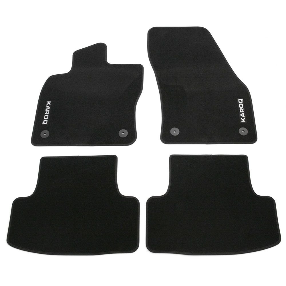 Skoda 57B061404 Textil Fußmatten Velours 4X Stoffmatten schwarz mit KAROQ Schriftzug Skoda 57B061404 Textil Fußmatten Velours 4X Stoffmatten schwarz mit KAROQ Schriftzug von Skoda