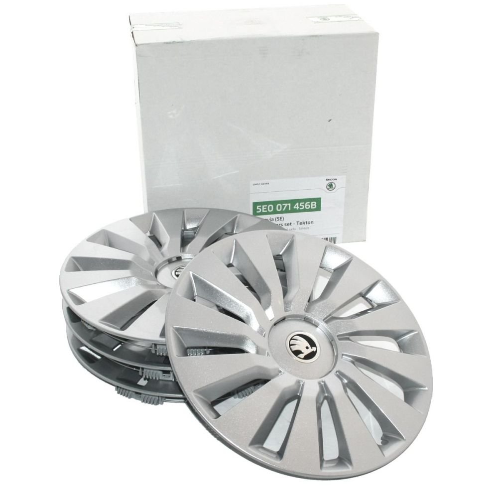 Skoda 5E0071456B Original Radkappen Set 16 Zoll Tekton 6.5Jx16 Radzierblenden 4X Radblenden Silber Skoda 5E0071456B Original Radkappen Set 16 Zoll Tekton 6.5Jx16 Radzierblenden 4X Radblenden Silber von Skoda