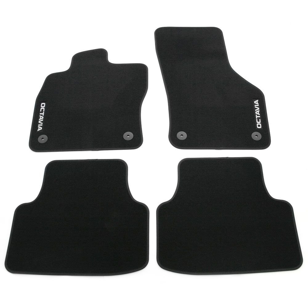 Skoda 5E1061404C Standard Textil Fußmatten Satz 4x Stoffmatten schwarz mit Octavia Schriftzug Skoda 5E1061404C Standard Textil Fußmatten Satz 4x Stoffmatten schwarz mit Octavia Schriftzug von Skoda