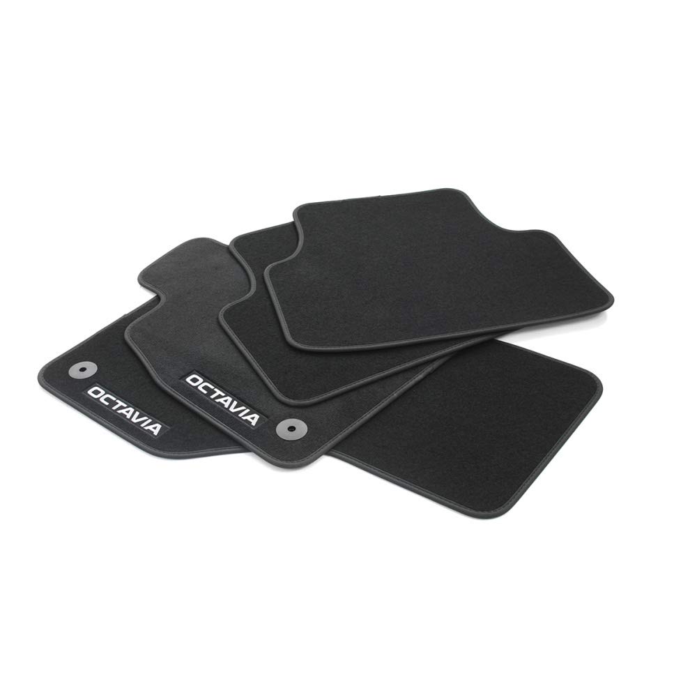 Skoda 5E4061270 Prestige Textil Fußmatten schwarz Velours 4X Stoffmatten, mit Octavia Schriftzug Skoda 5E4061270 Prestige Textil Fußmatten schwarz Velours 4X Stoffmatten, mit Octavia Schriftzug von Skoda