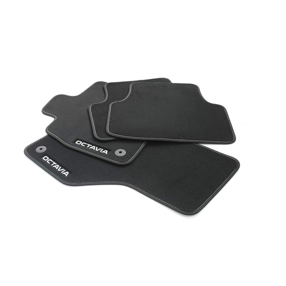 Skoda 5E4061270A Prestige Textil Fußmatten Velours 4X Stoffmatten schwarz/grau, mit Octavia Schriftzug Skoda 5E4061270A Prestige Textil Fußmatten Velours 4X Stoffmatten schwarz/grau, mit Octavia Schriftzug von Skoda