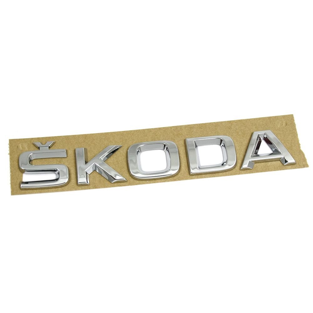 Skoda 5JA8536872ZZ Schriftzug Heckklappe hinten Emblem Logo Zeichen chrom von Skoda