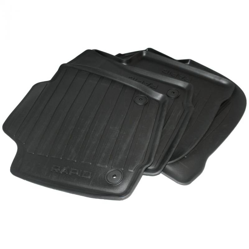 Skoda 5JB061550 Gummi Fußmatten 4x Gummimatten schwarz Original Allwettermatten Premium von Skoda