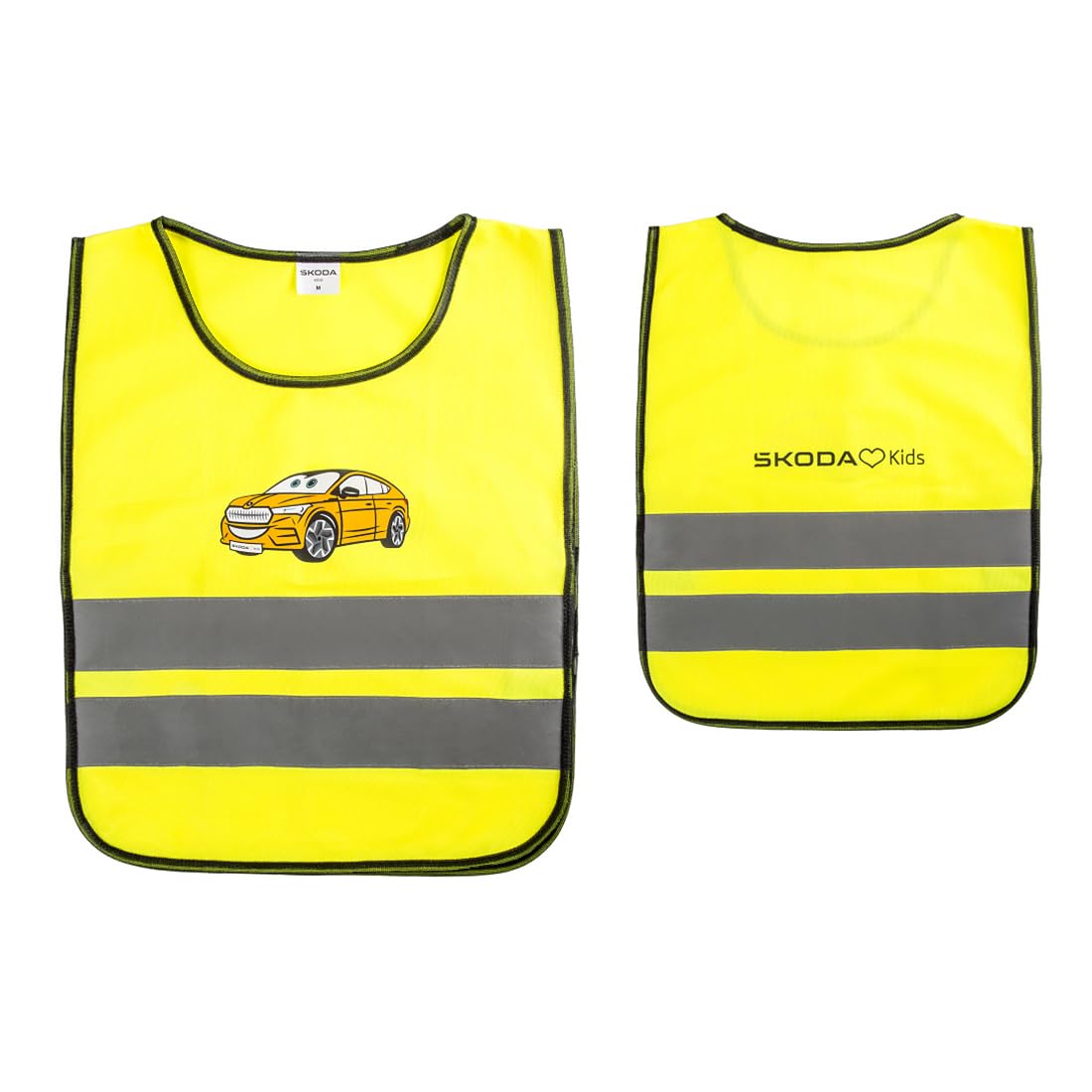 Skoda 6U0084030F Warnweste Kinder Sicherheitswarnweste, gelb, Größe S von Skoda