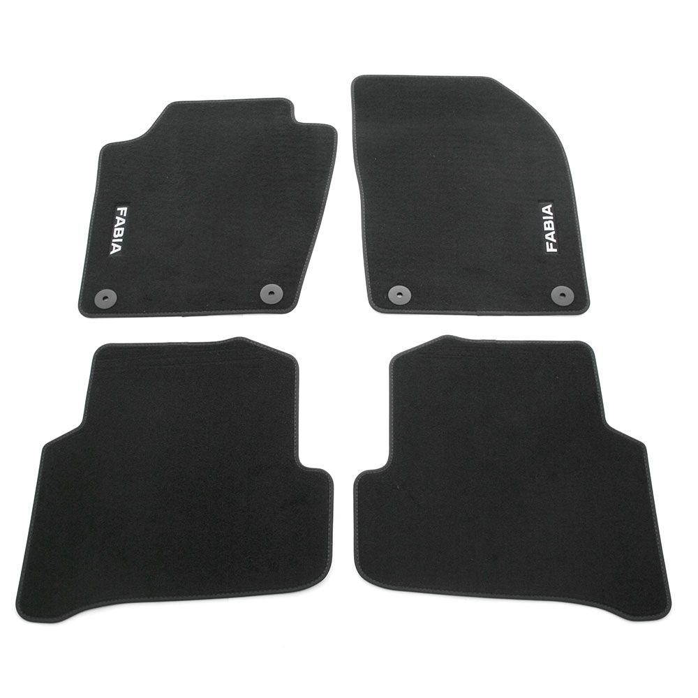 Skoda 6V1061404 Prestige Textil Fußmatten Satz Premium Velours 4X Stoffmatten schwarz mit Fabia Schriftzug Skoda 6V1061404 Prestige Textil Fußmatten Satz Premium Velours 4X Stoffmatten schwarz mit Fabia Schriftzug von Skoda
