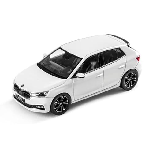 Skoda 6VA099300S9R Fabia A07 Modellauto 1:43 Miniatur, Moon weiß von Skoda