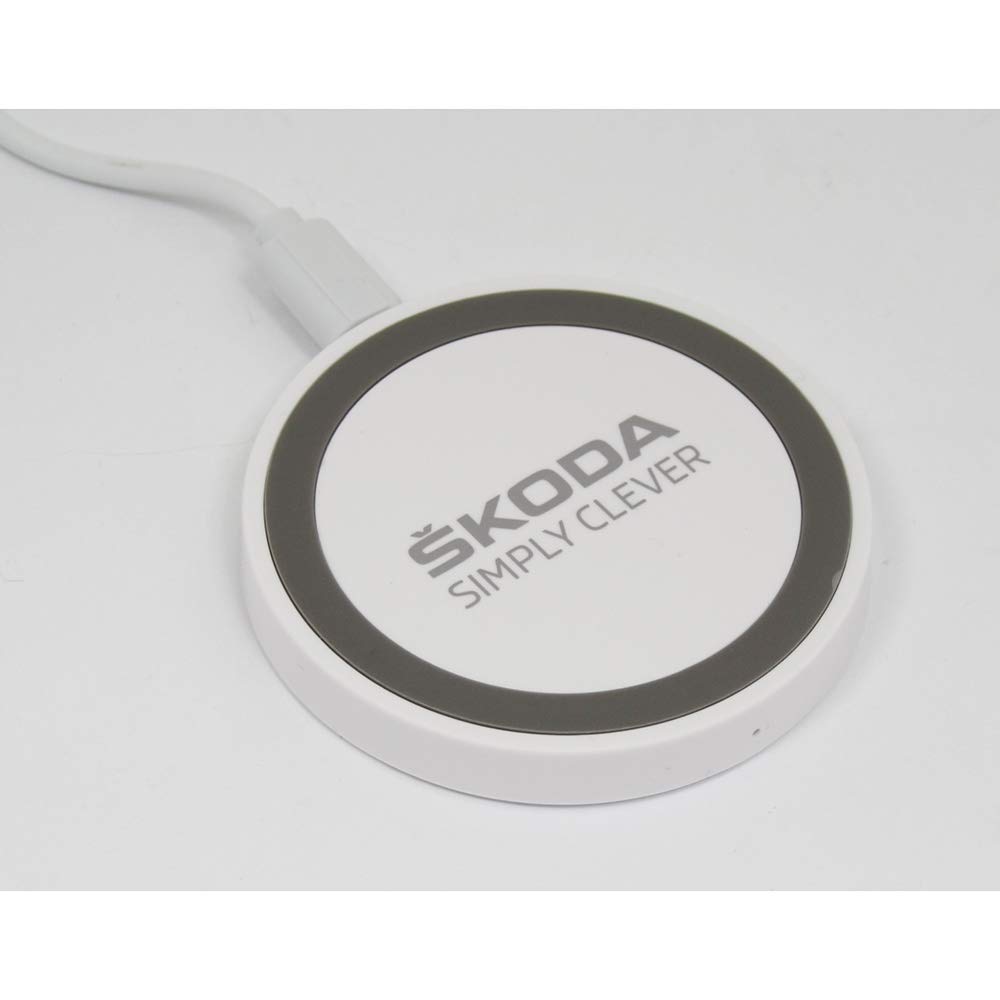 Skoda MVF03-484 Wireless Charger Drahtlose USB Ladestation Qi-Standard, weiß von Skoda