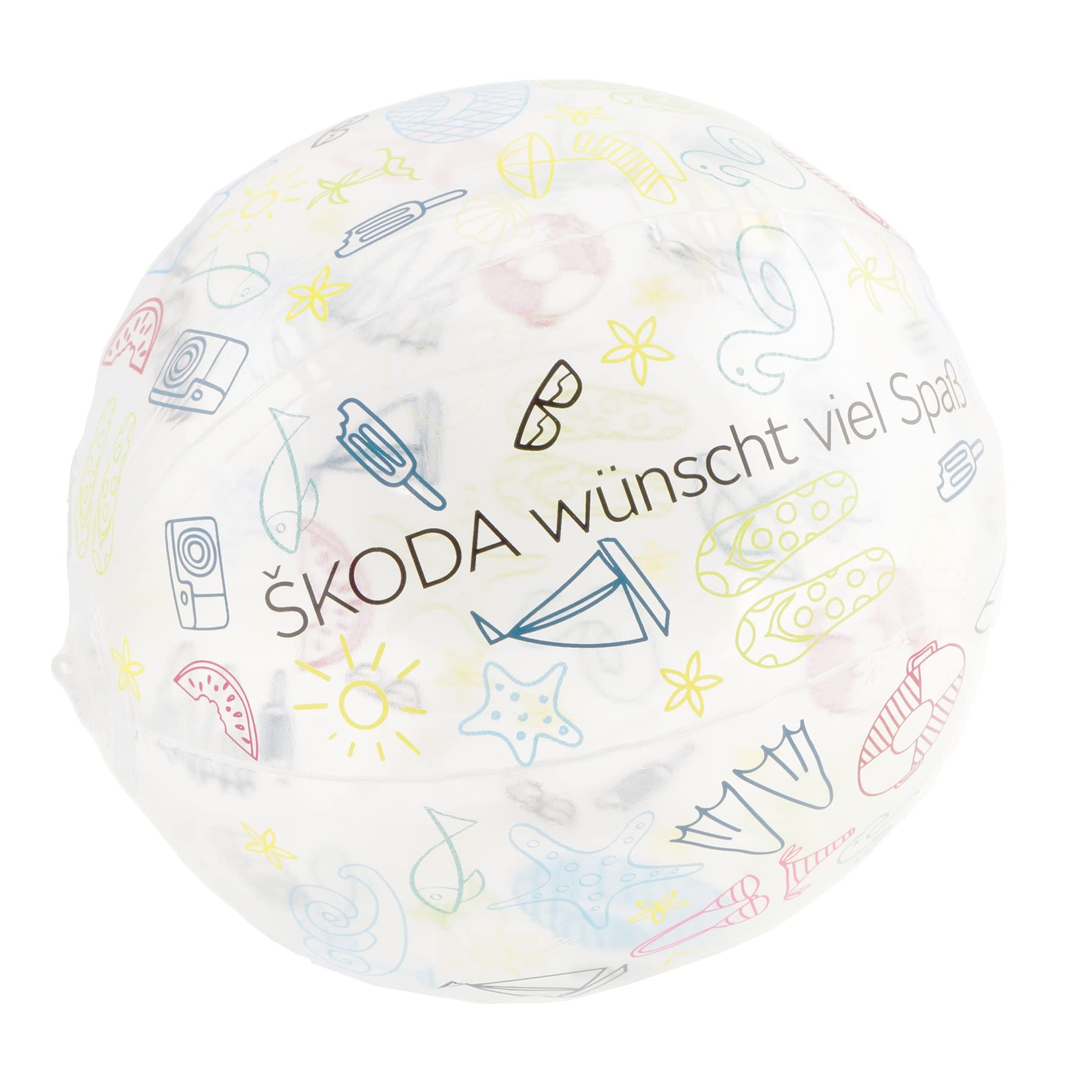 Skoda MVF12-610 Wasserball, aufblasbar, transparent/bunt von Skoda