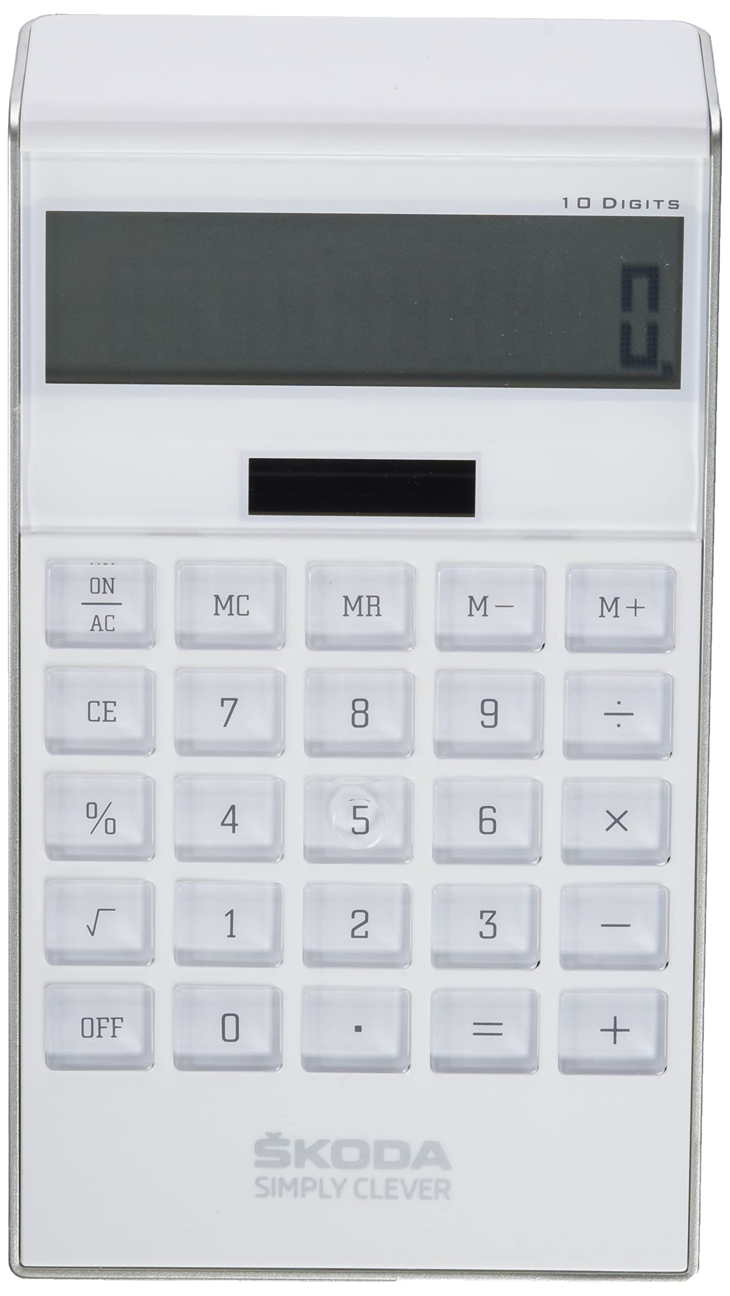 Skoda MVF18-067 Solar Taschenrechner Tischrechner, Weiß von Skoda