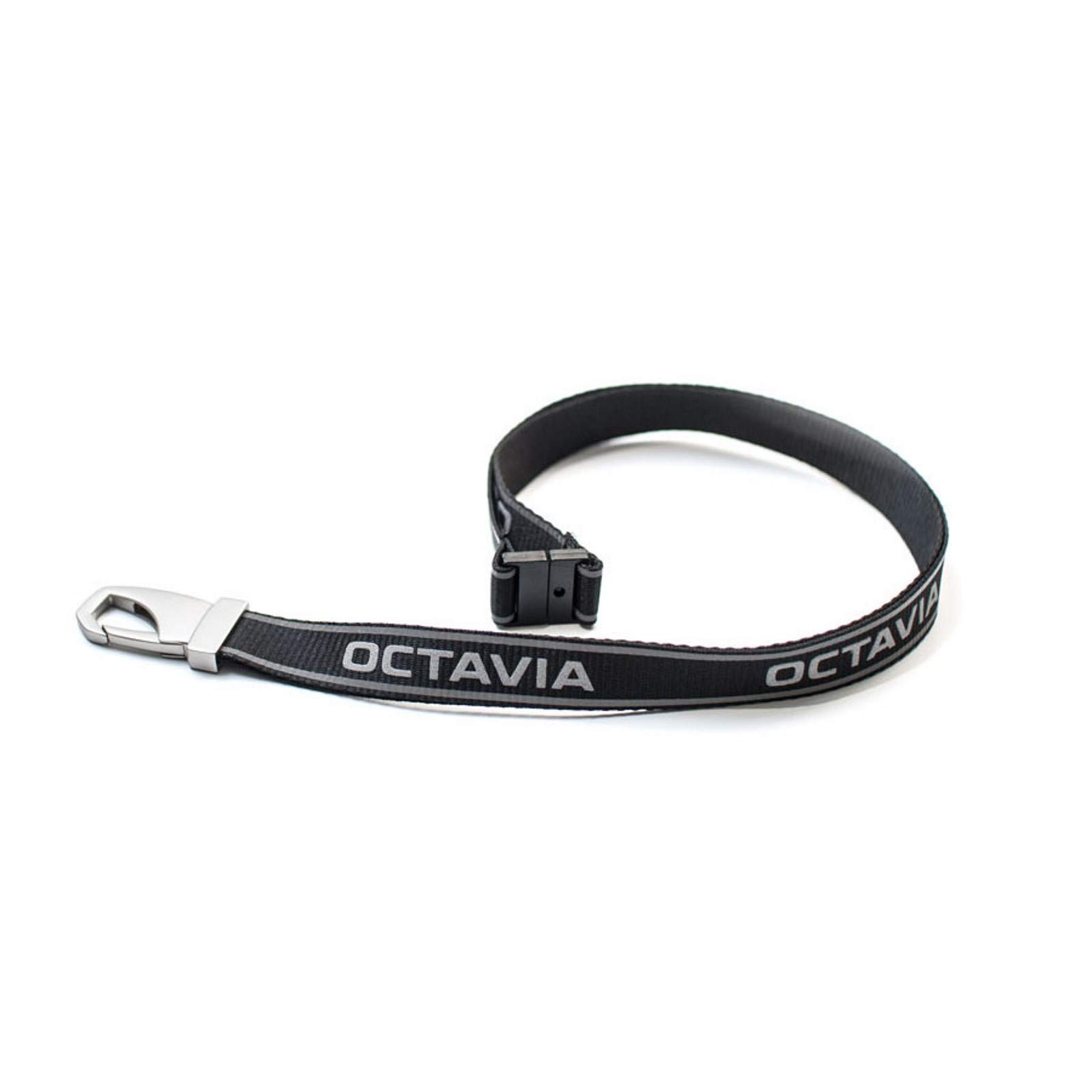 Skoda MVF42-110 Schlüsselband Octavia reflektierend Lanyard Accessoires Lifestyle Schlüsselanhänger, Schwarz, Mittel, M von Skoda